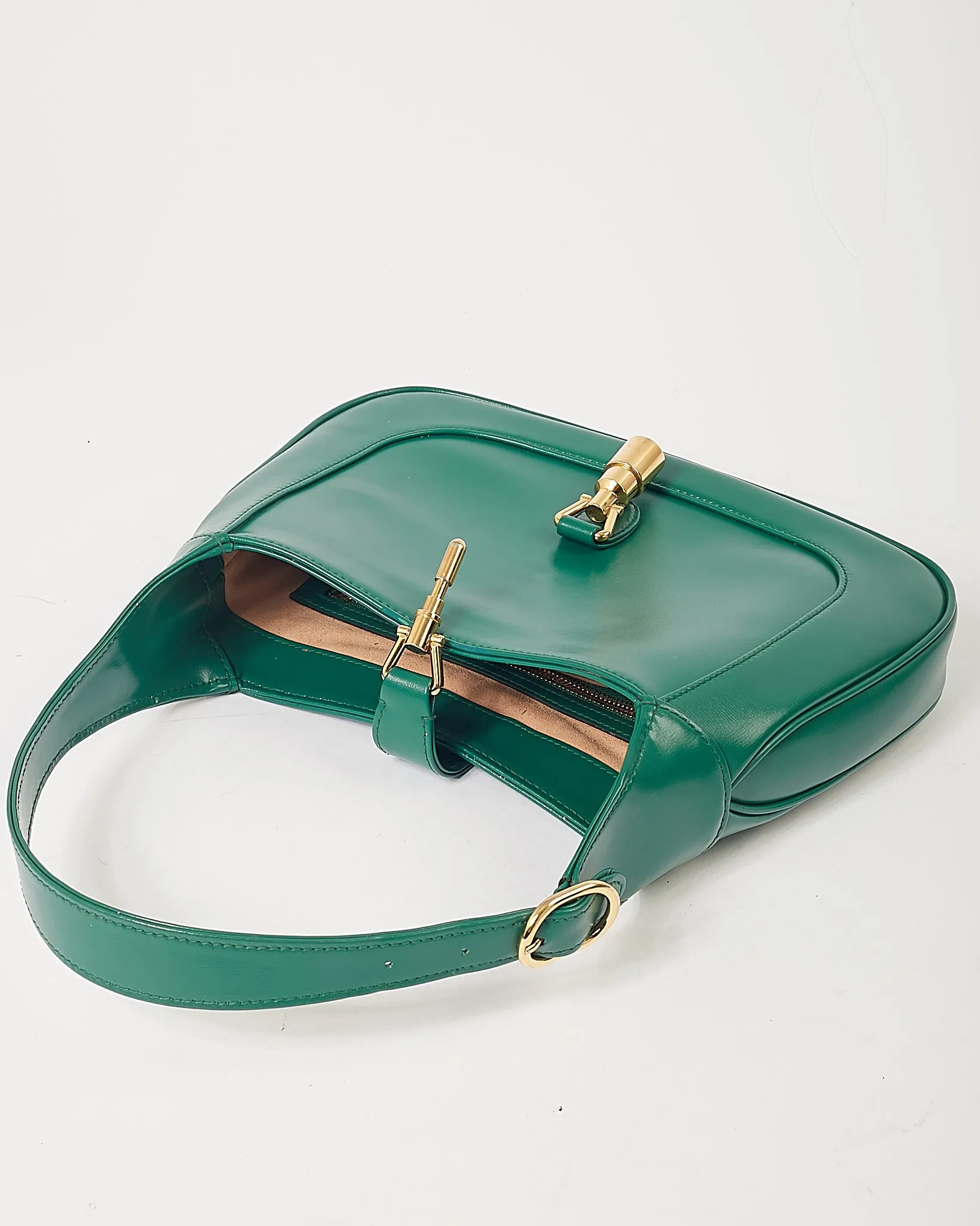 Gucci Green Leather 1961 Jackie Small Hobo Bag