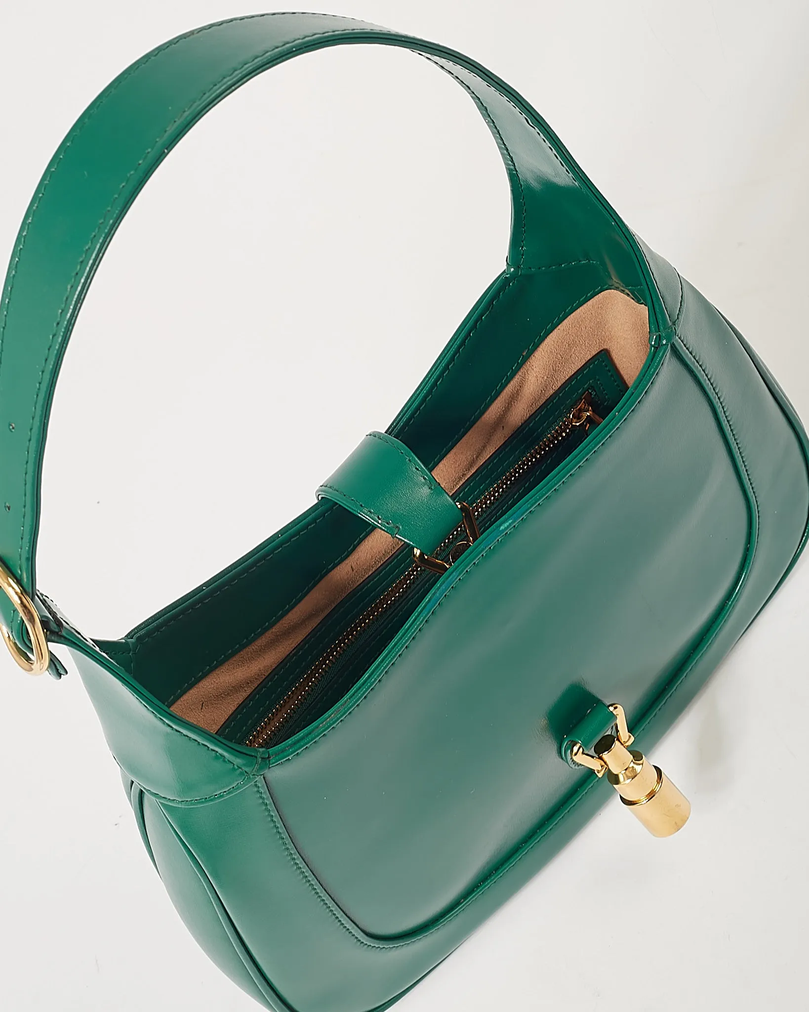 Gucci Green Leather 1961 Jackie Small Hobo Bag
