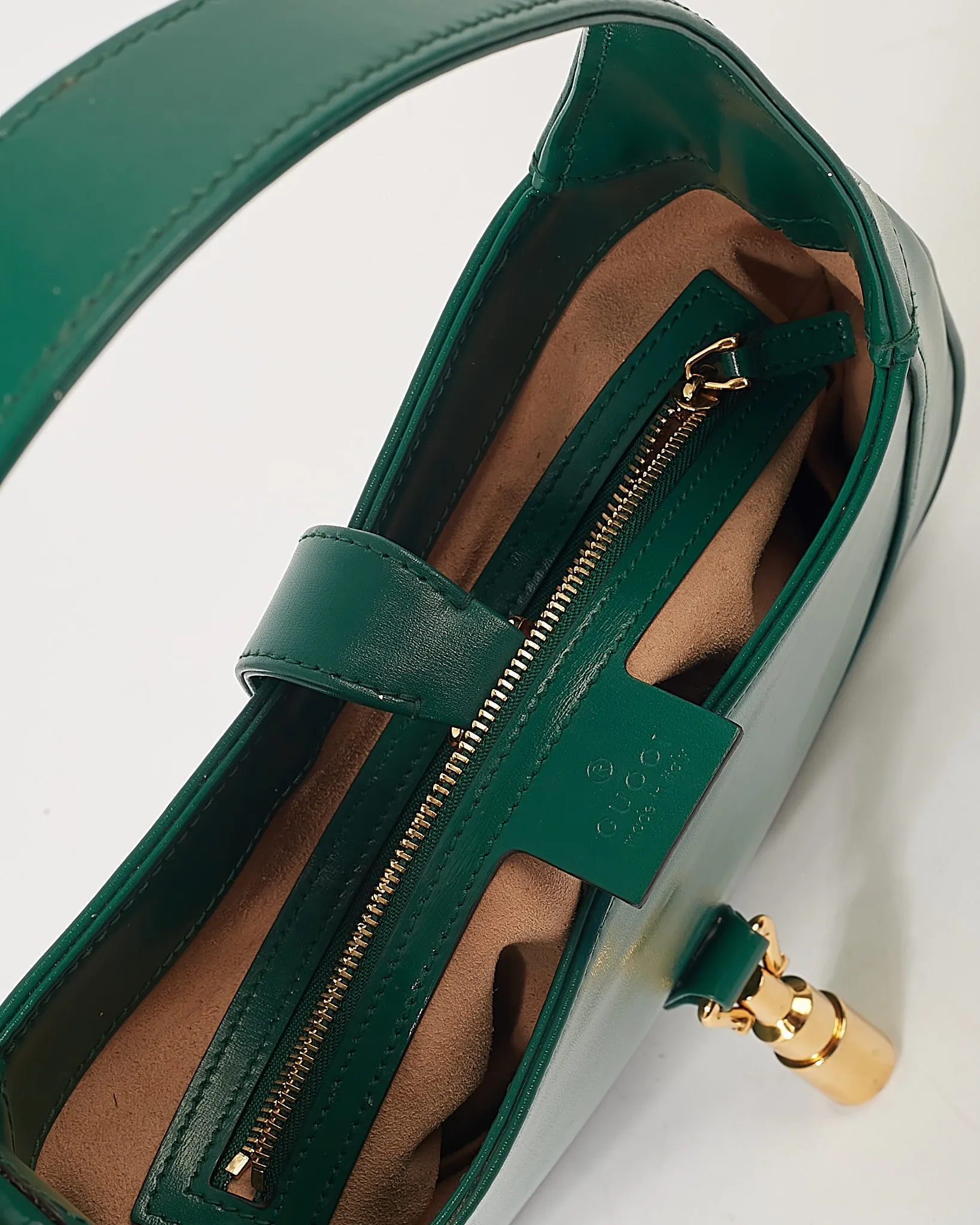 Gucci Green Leather 1961 Jackie Small Hobo Bag