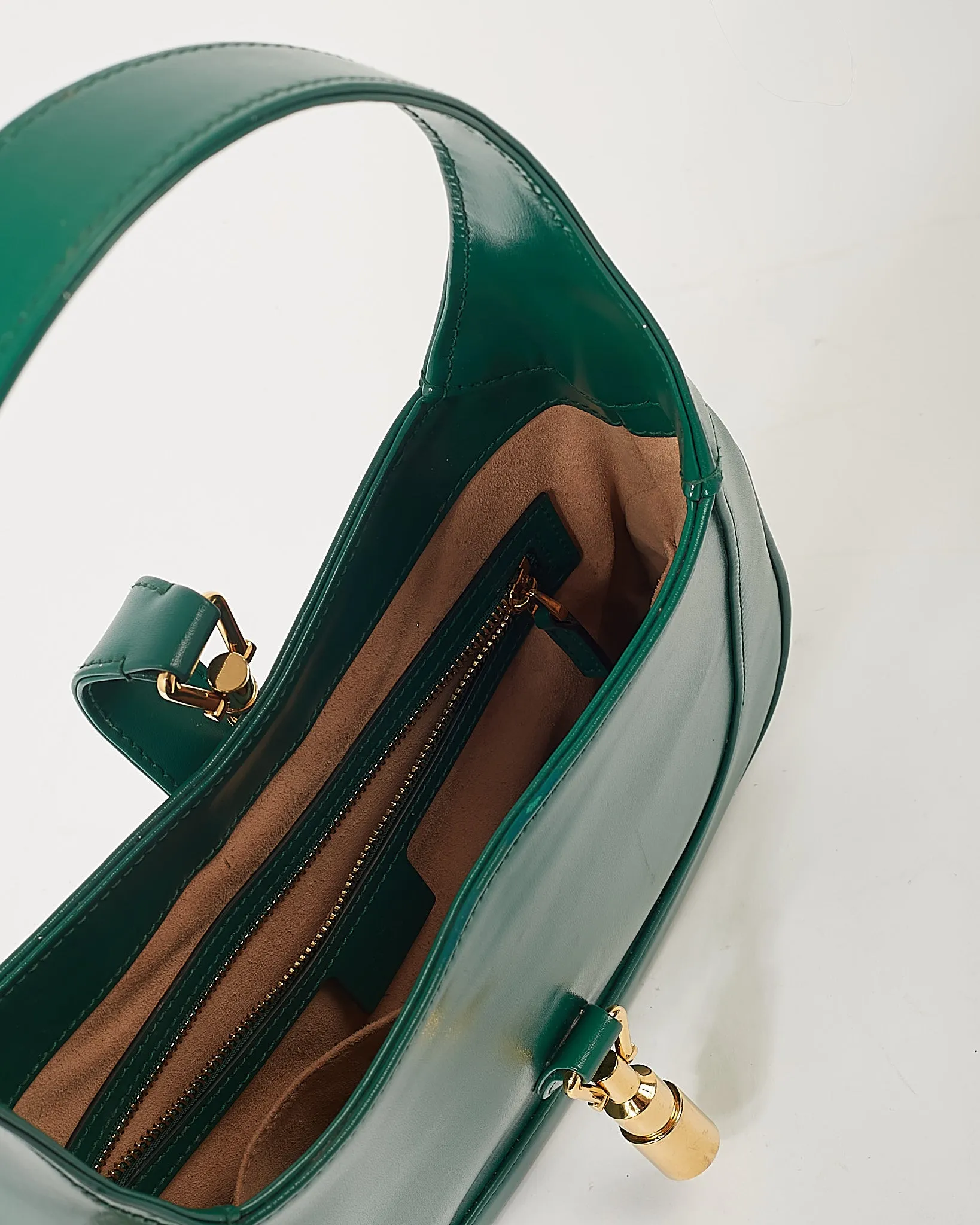 Gucci Green Leather 1961 Jackie Small Hobo Bag