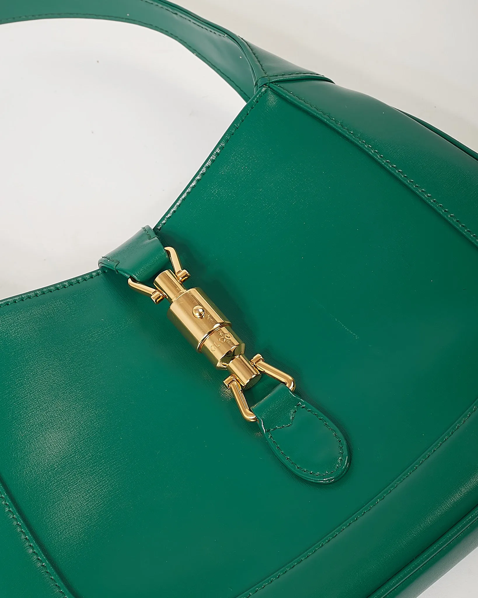 Gucci Green Leather 1961 Jackie Small Hobo Bag