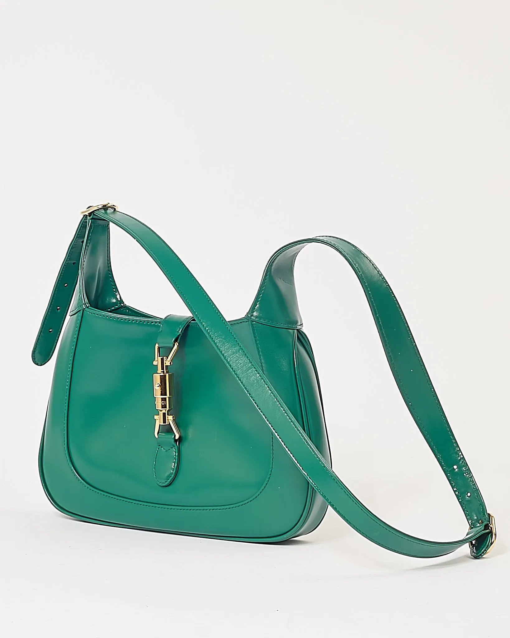 Gucci Green Leather 1961 Jackie Small Hobo Bag