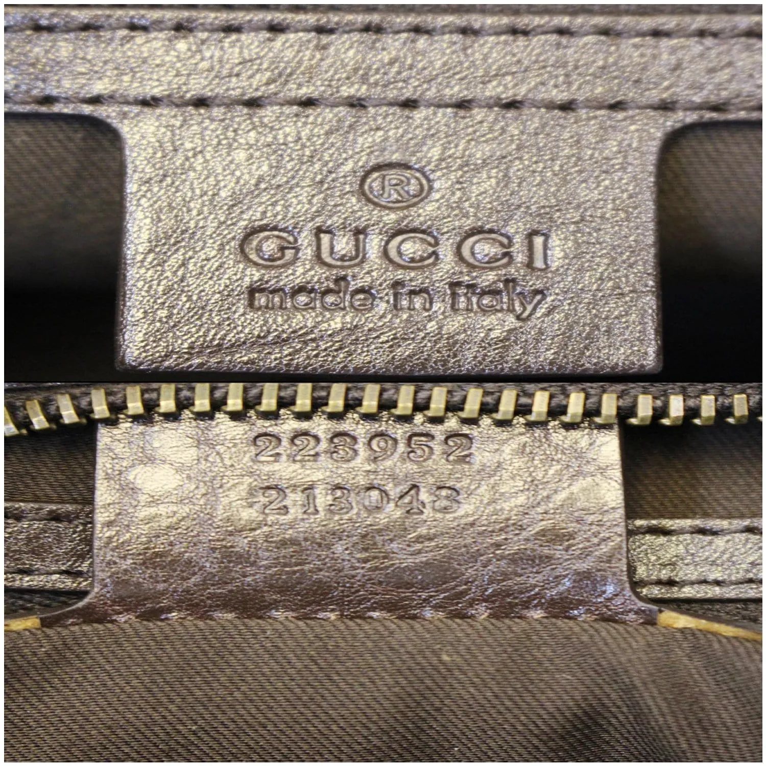 GUCCI Interlocking G Medium GG Canvas Hobo Bag Beige