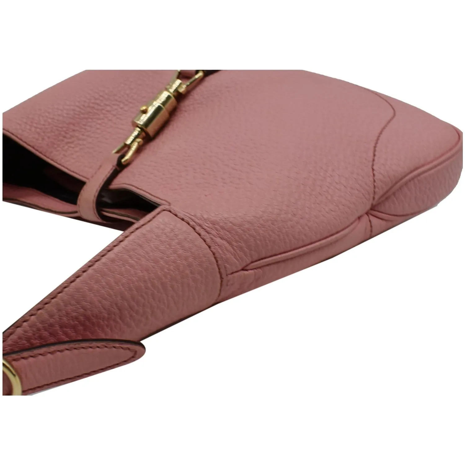 GUCCI Jackie Small Vintage Calfskin Leather Hobo Bag Pink 137335