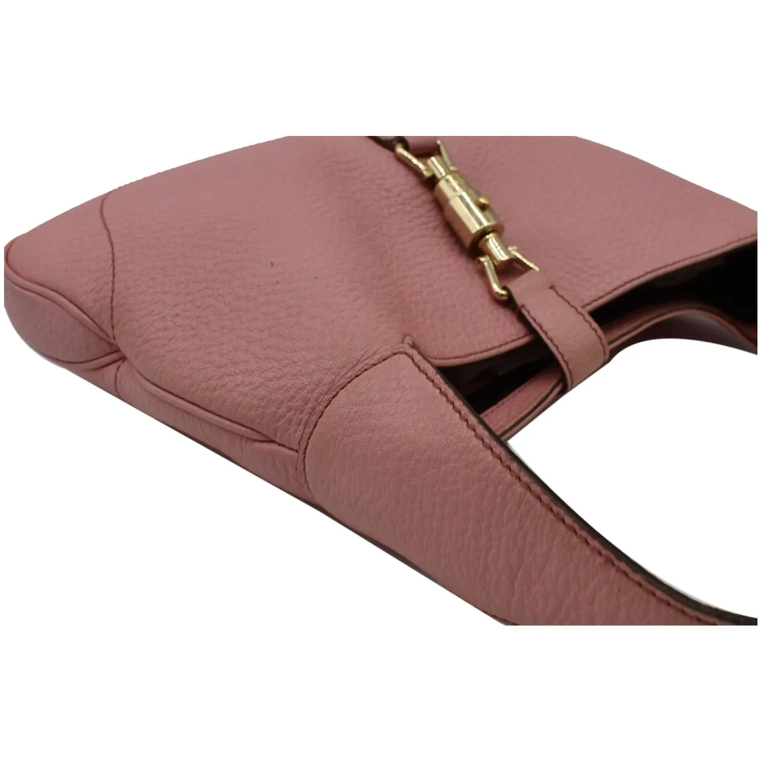 GUCCI Jackie Small Vintage Calfskin Leather Hobo Bag Pink 137335