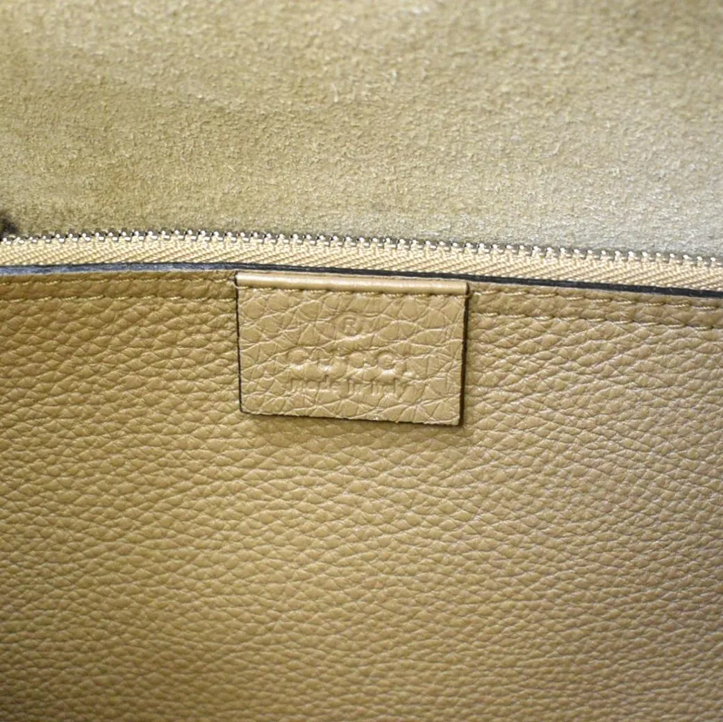 GUCCI Jackie Soft Leather Hobo Bag Beige 362968