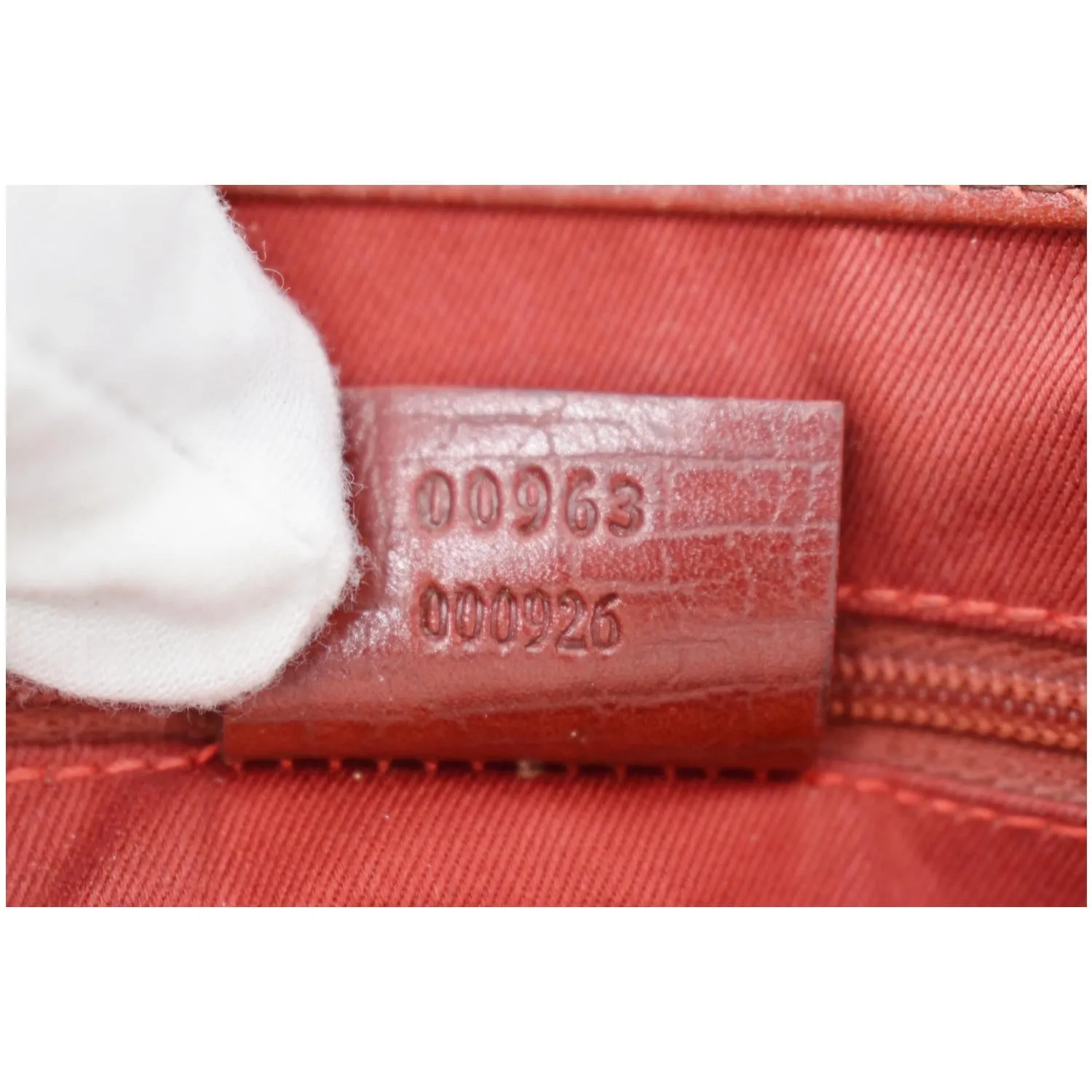 GUCCI Jackie Vintage GG Canvas Leather Hobo Bag Red 00963