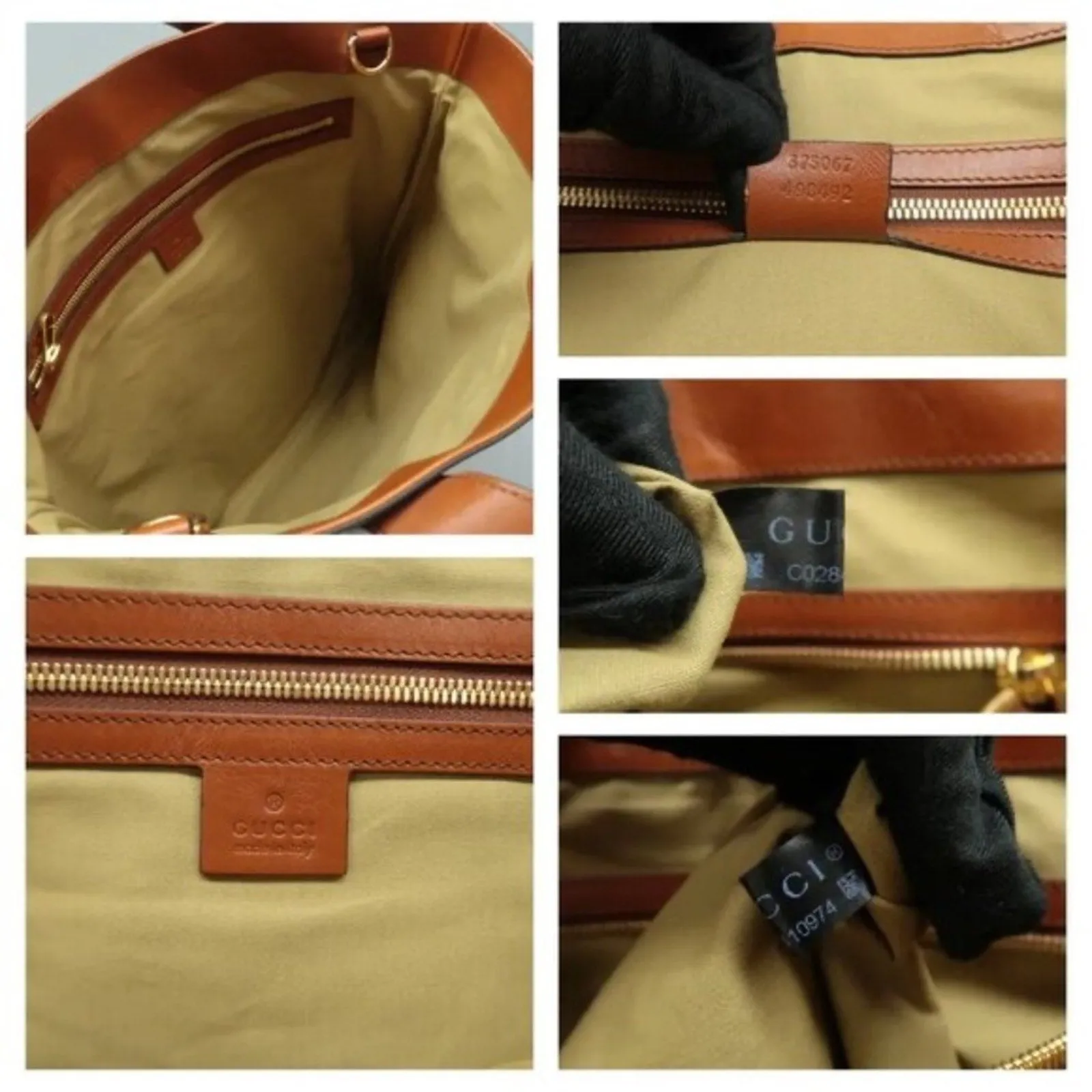 GUCCI Ophidia Beige Cloth Satchel