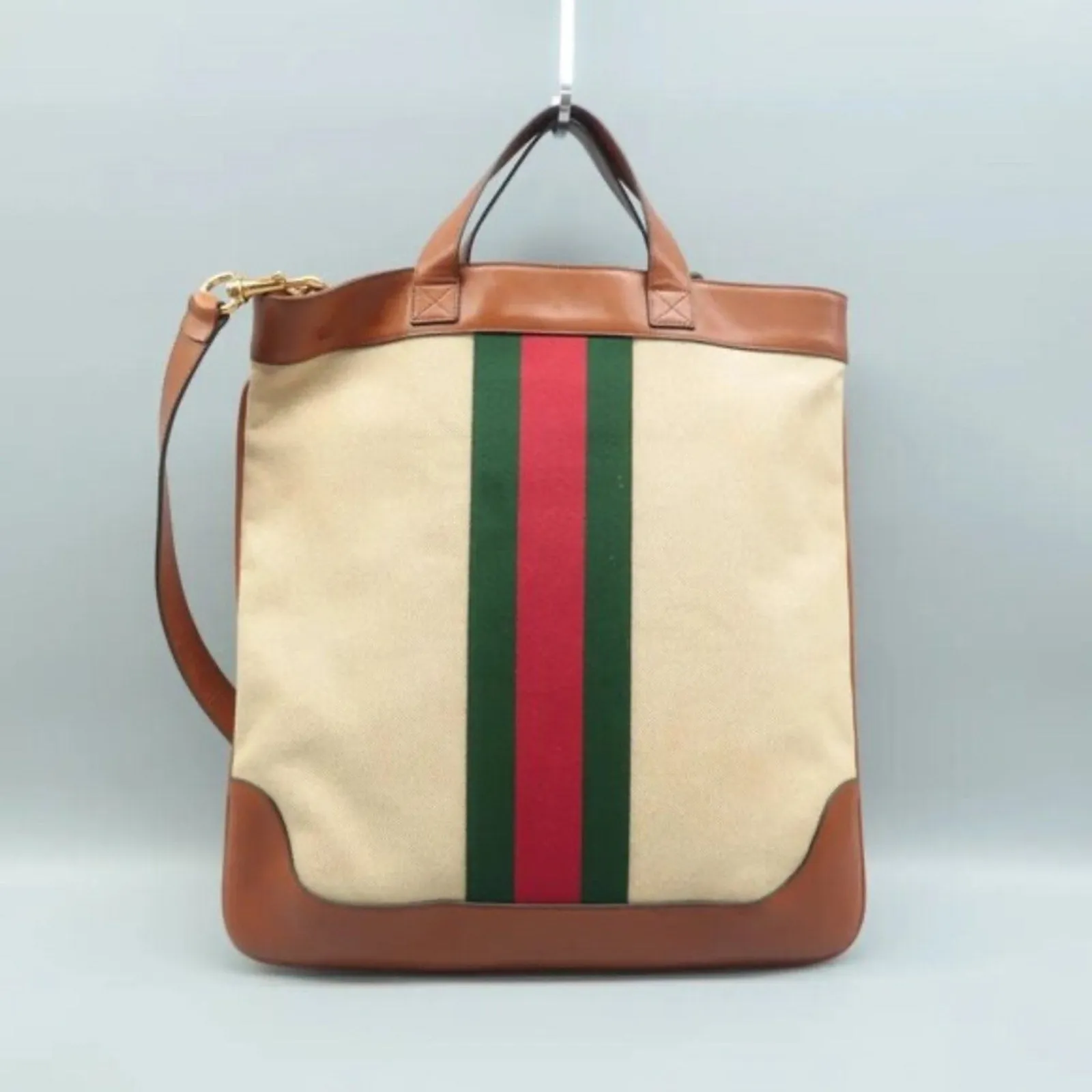 GUCCI Ophidia Beige Cloth Satchel