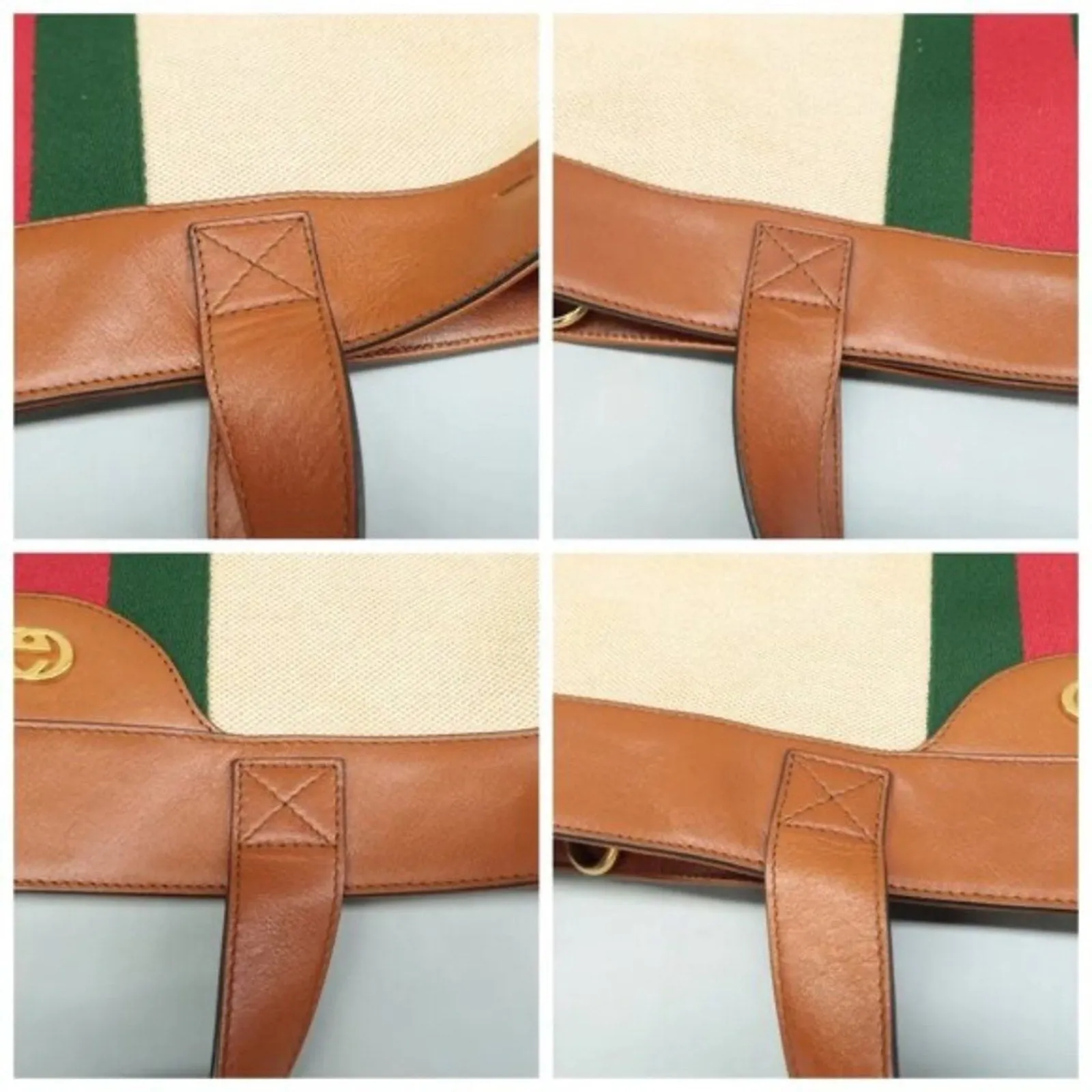 GUCCI Ophidia Beige Cloth Satchel