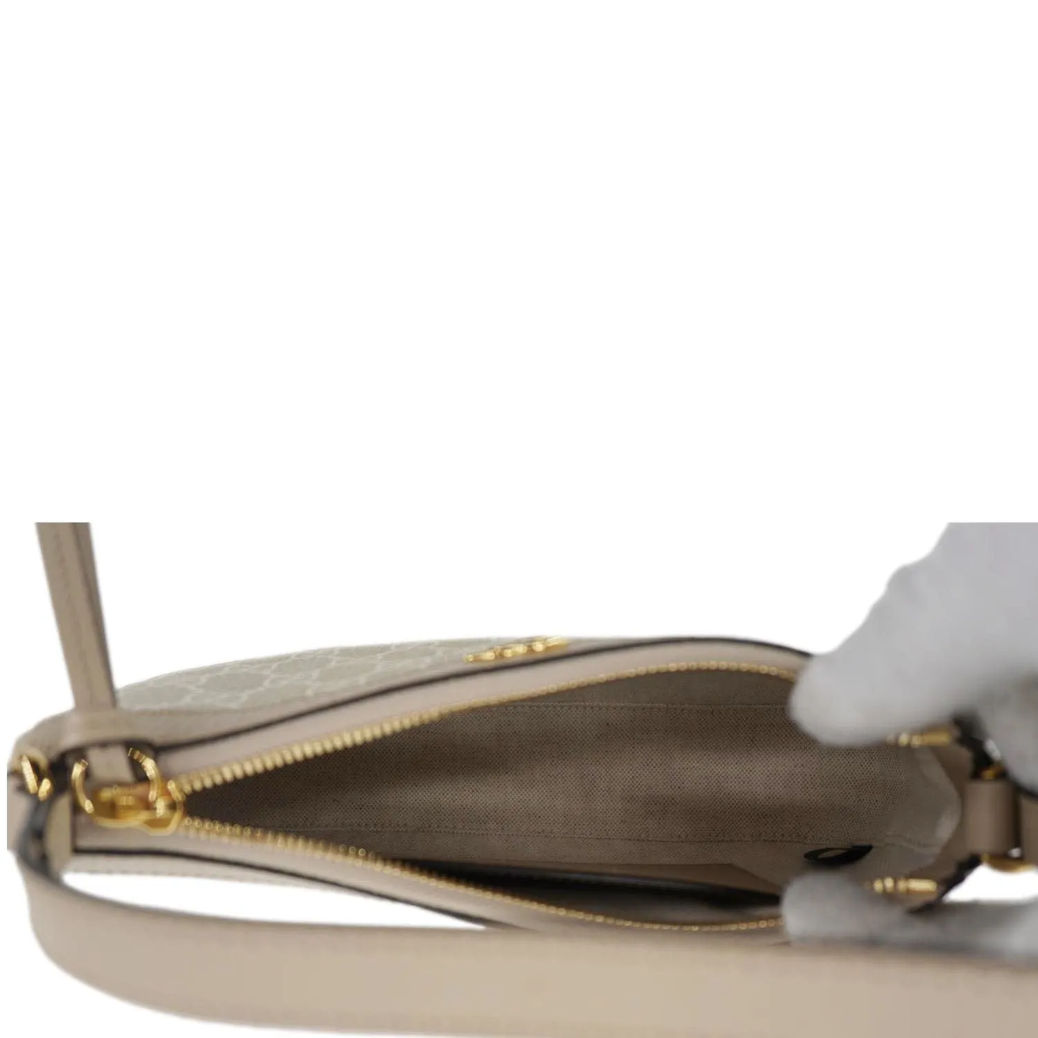 GUCCI Ophidia Small GG Supreme Canvas Hobo Bag Beige 735145