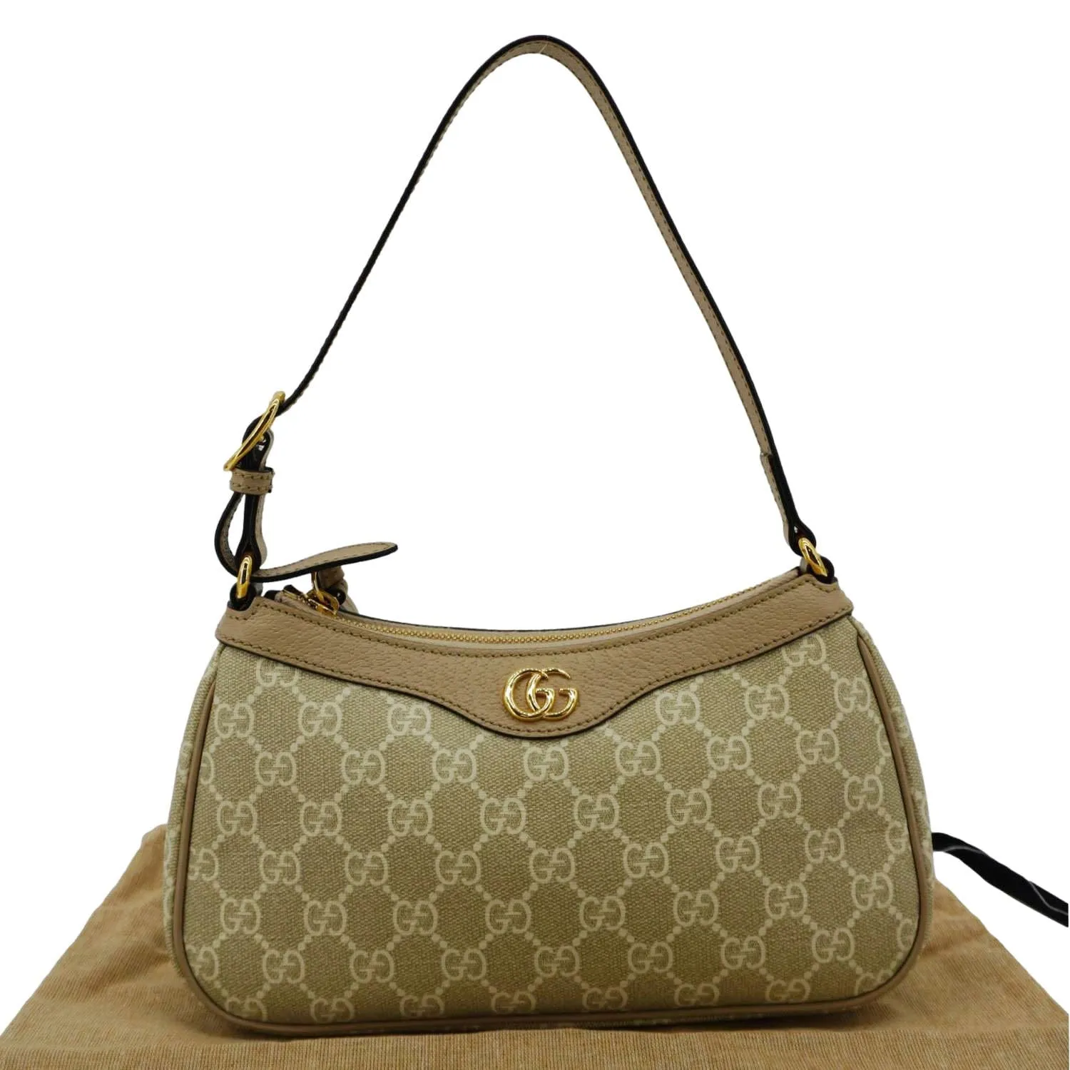 GUCCI Ophidia Small GG Supreme Canvas Hobo Bag Beige 735145