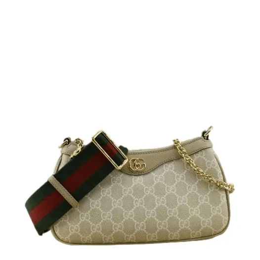 GUCCI Ophidia Small GG Supreme Canvas Hobo Bag Beige 735145