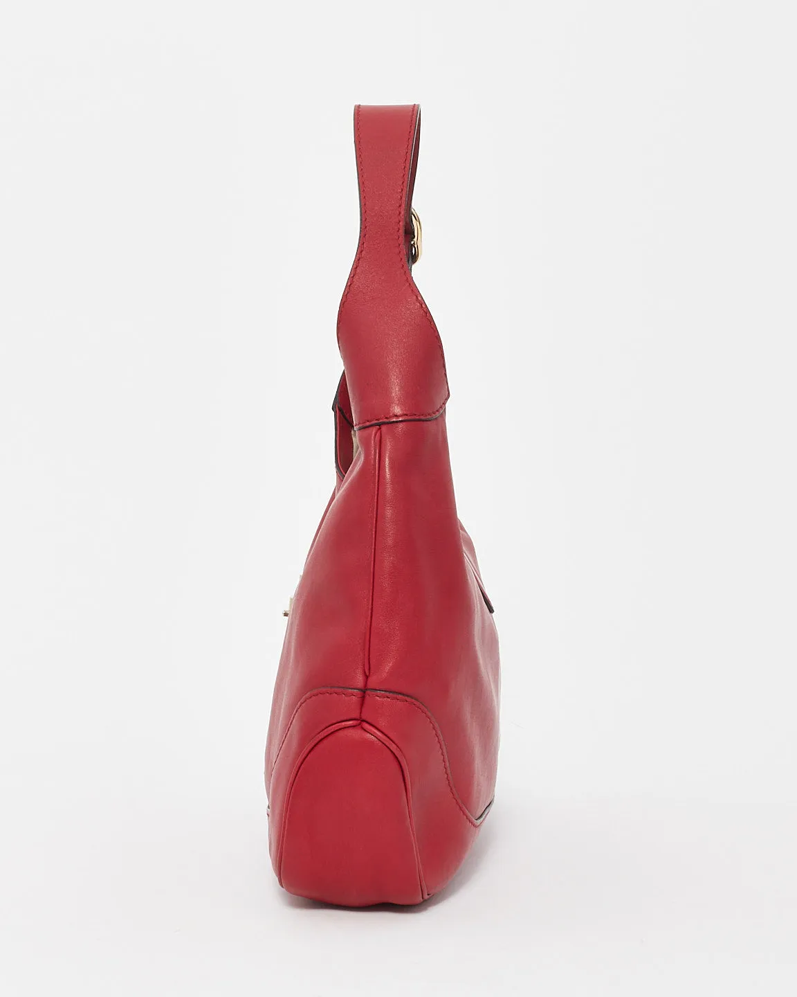Gucci Red Leather 1961 Jackie Hobo Bag