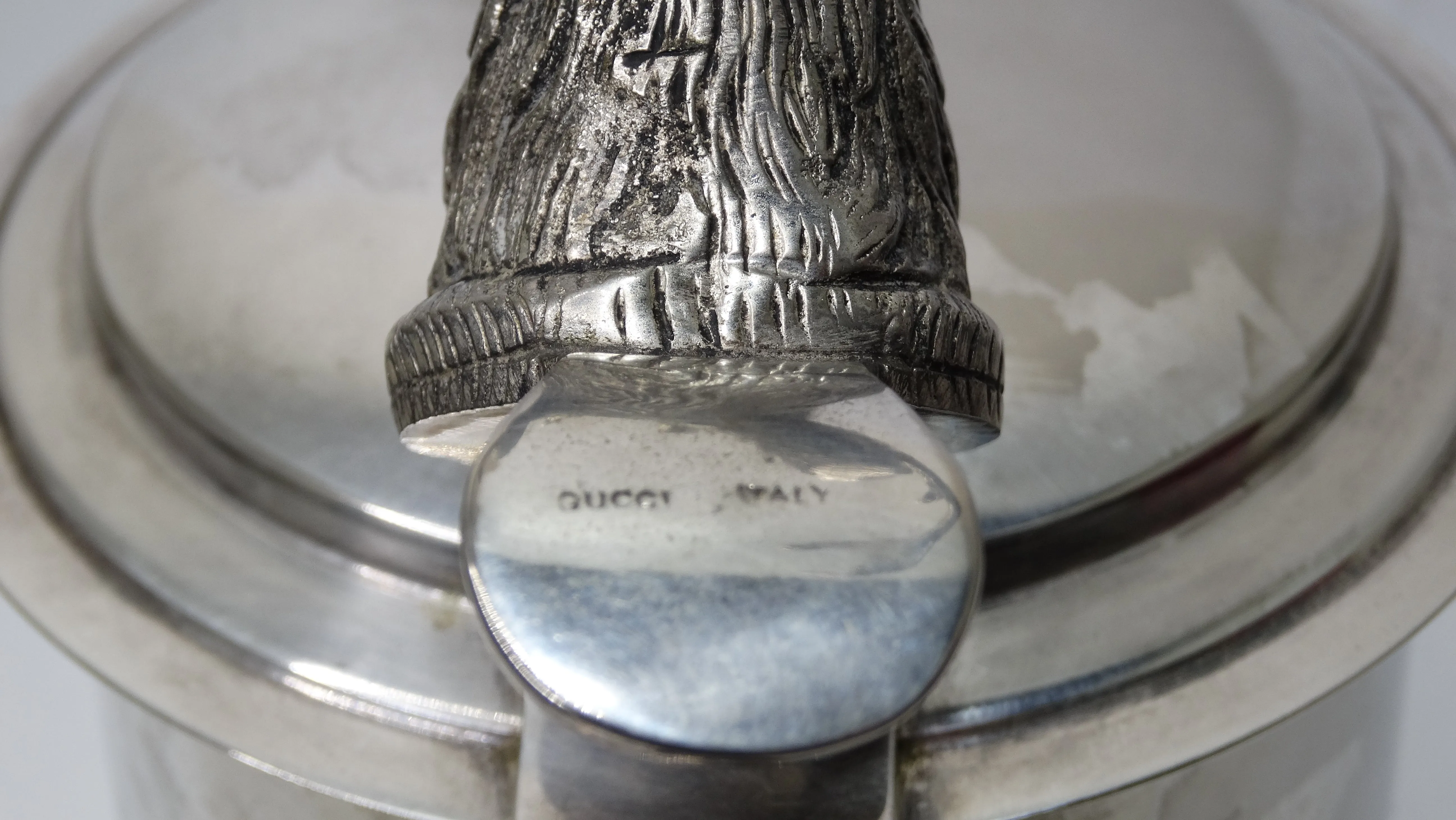 Gucci Silver Stag Stirrup Set of 8 Cups and Ice Bucket