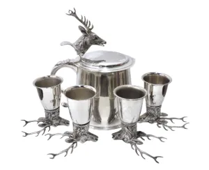 Gucci Silver Stag Stirrup Set of 8 Cups and Ice Bucket