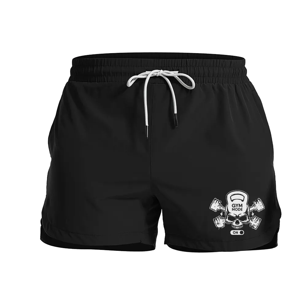Gym Skeleton Graphic Shorts
