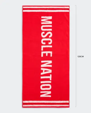 Gym Towel - Chilli/ White