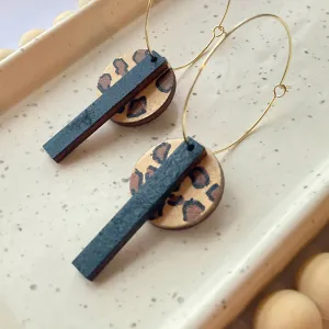 HAND PAINTED HOOP EARRINGS