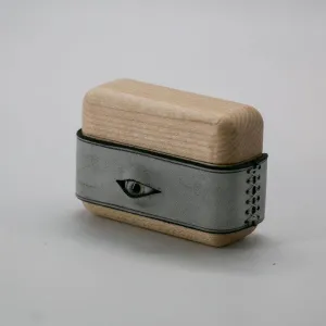 Handmade Black Leather Wood AirPods Pro Case with Eye Custom Leather AirPods Pro Case Airpod Case Cover