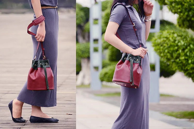 Handmade Genuine Leather Messenger Shoulder Bag Crossbody Bag Women Bag D038