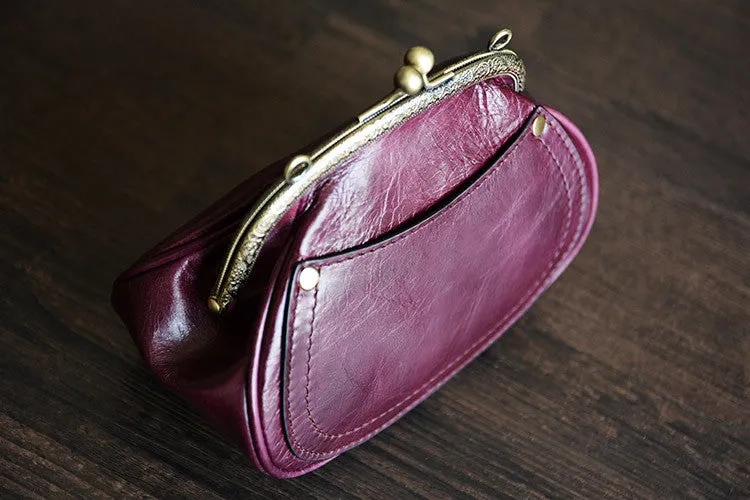 Handmade Itanlian Tanned Leather Satchel Messenger Shoulder Bag Women Mini Bag D033