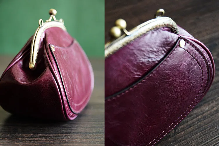 Handmade Itanlian Tanned Leather Satchel Messenger Shoulder Bag Women Mini Bag D033