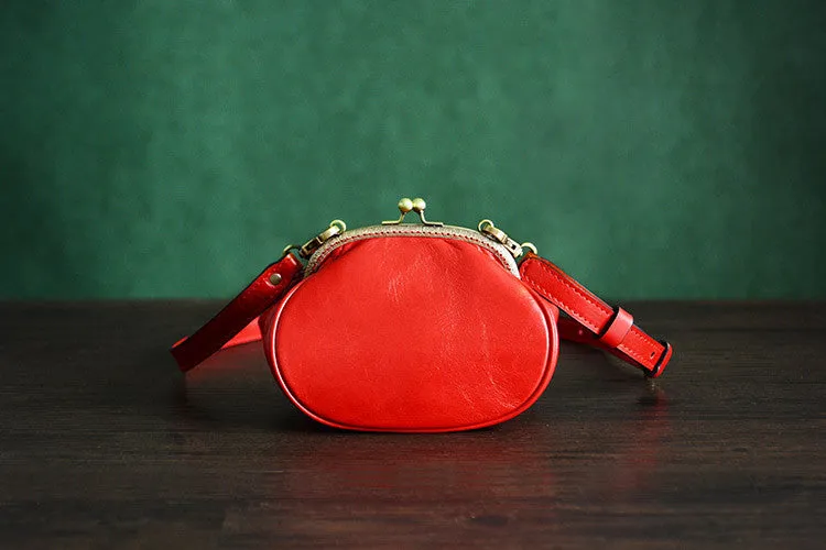 Handmade Itanlian Tanned Leather Satchel Messenger Shoulder Bag Women Mini Bag D033