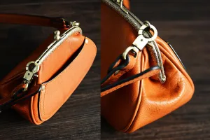 Handmade Itanlian Tanned Leather Satchel Messenger Shoulder Bag Women Mini Bag D033