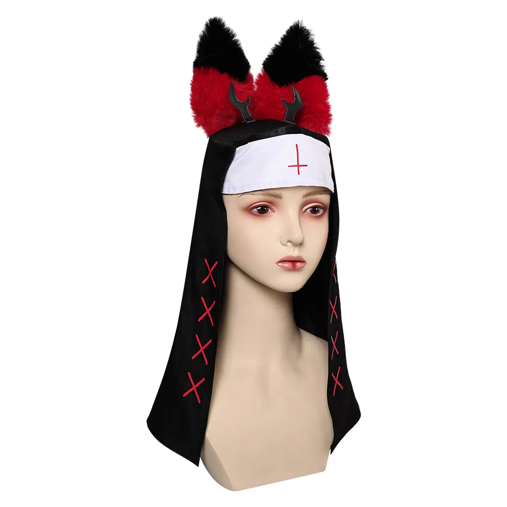 Hazbin Hotel Alastor Sister Nun Hat Cosplay Halloween Carnival Costume Accessories