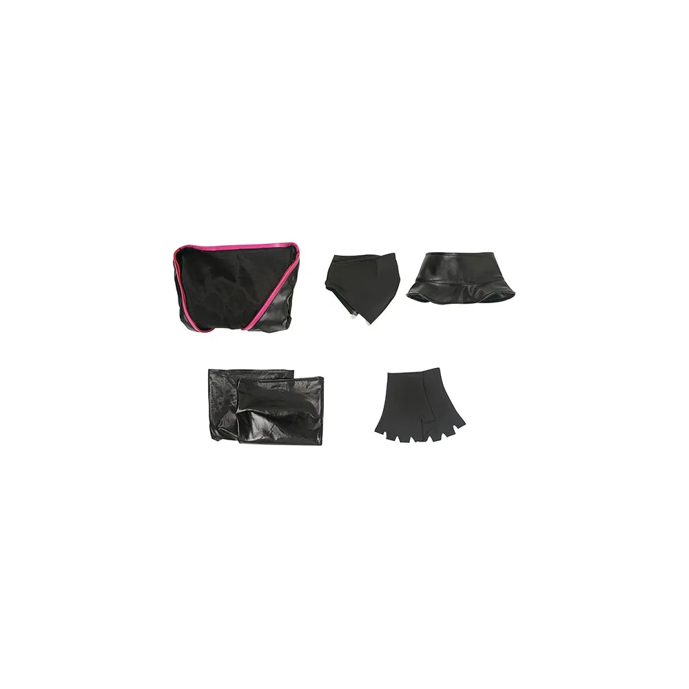 Hazbin Hotel Angel Dust Cosplay Poison Black Tight-fitting Leather Suit Costume Outfits Halloween Carnival Suit