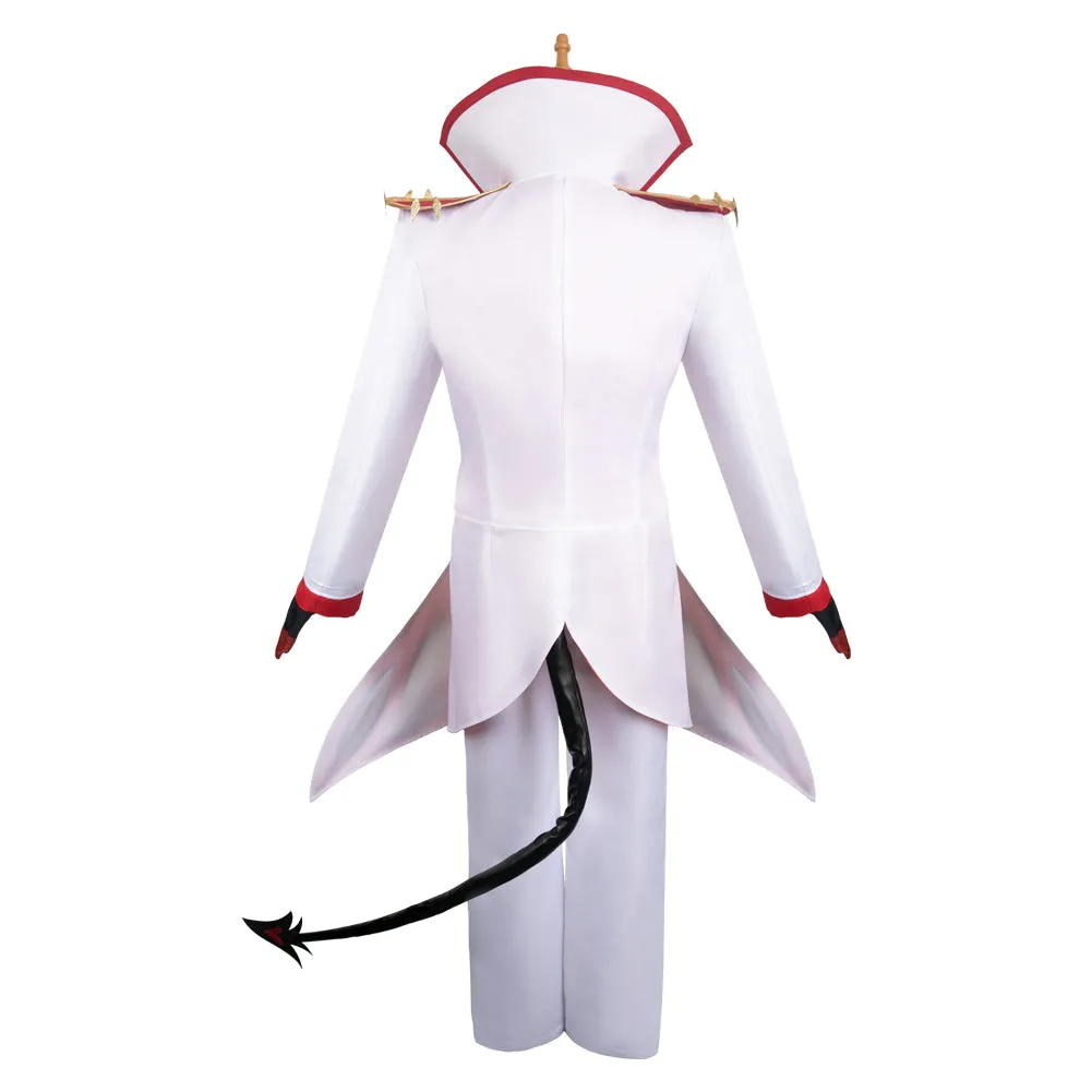 Hazbin Hotel Lucifer White Suit Cosplay Costume Outfits Halloween Carnival Suit