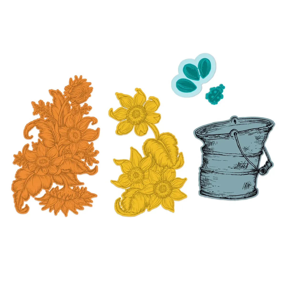 Heartfelt Creations - Rustic Sunflower  - Bucket Die/7366**