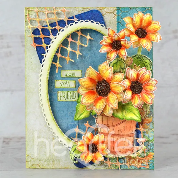 Heartfelt Creations - Rustic Sunflower  - Bucket Die/7366**