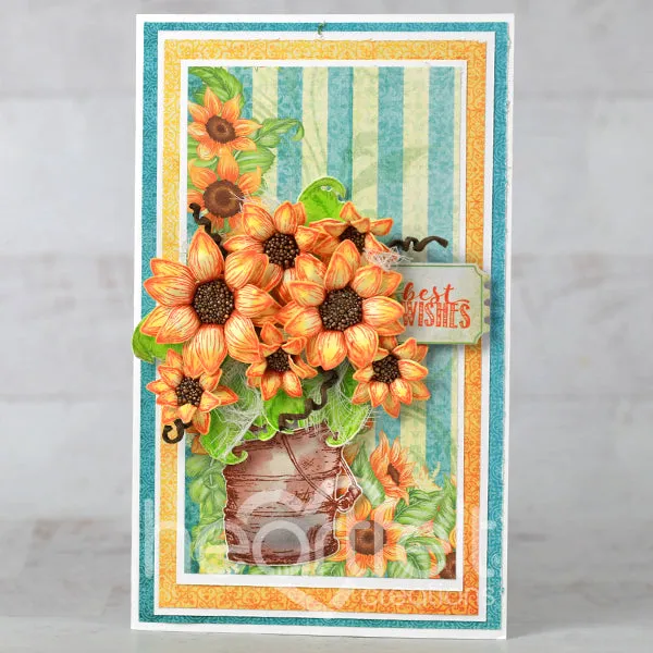 Heartfelt Creations - Rustic Sunflower  - Bucket Die/7366**