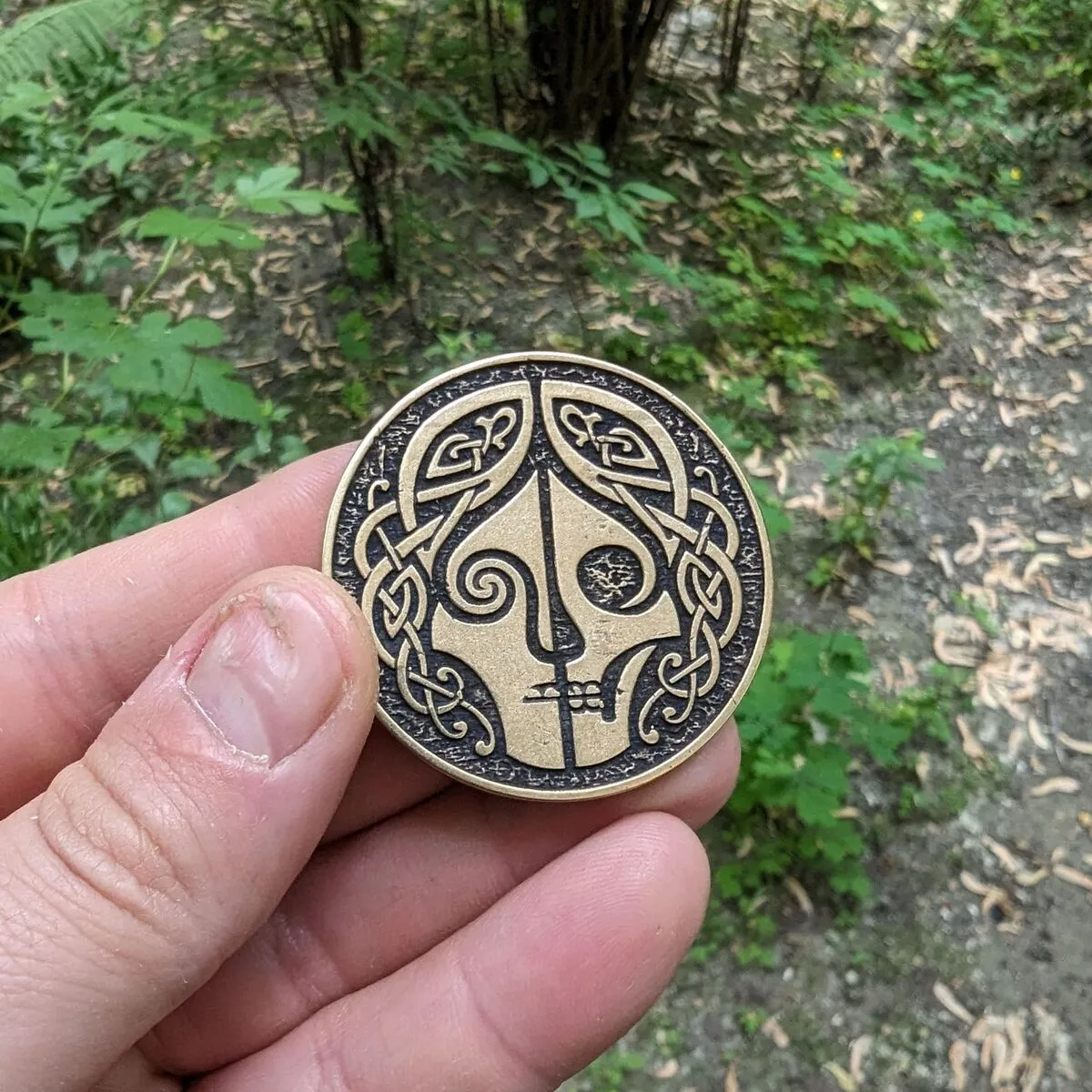 Hel goddess bronze coin