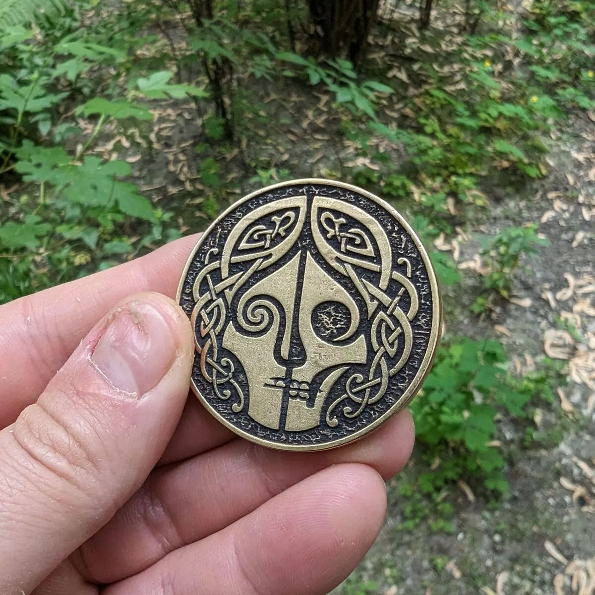 Hel goddess bronze coin
