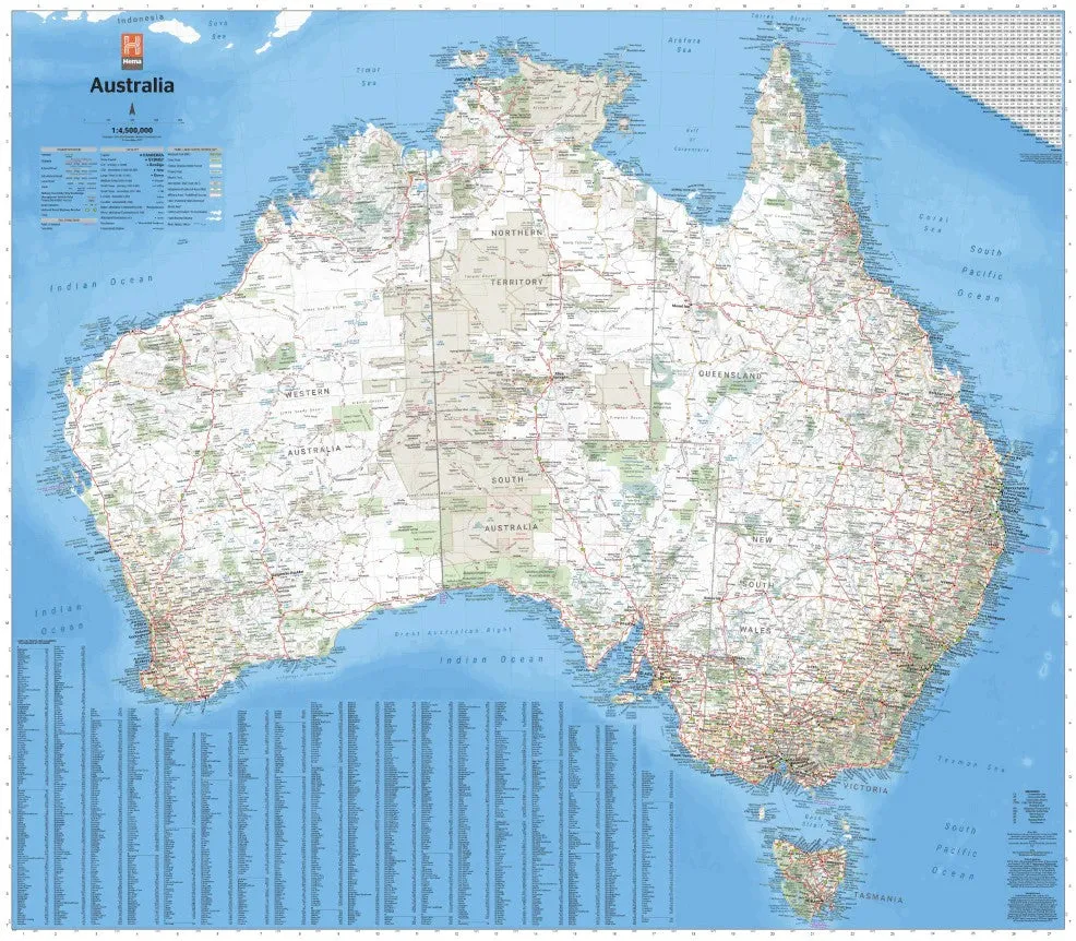 Hema Australia Large Map
