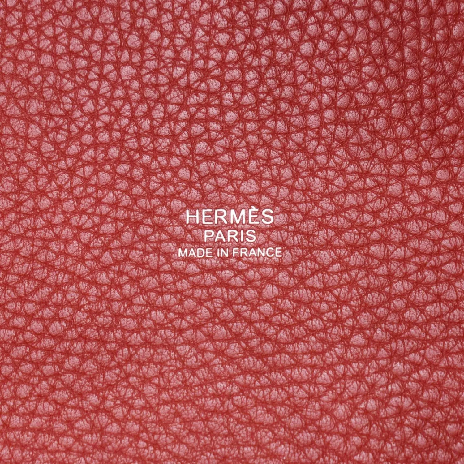 HERMES Picotin Lock 22 Taurillon Clemence Leather Hobo Bag Red