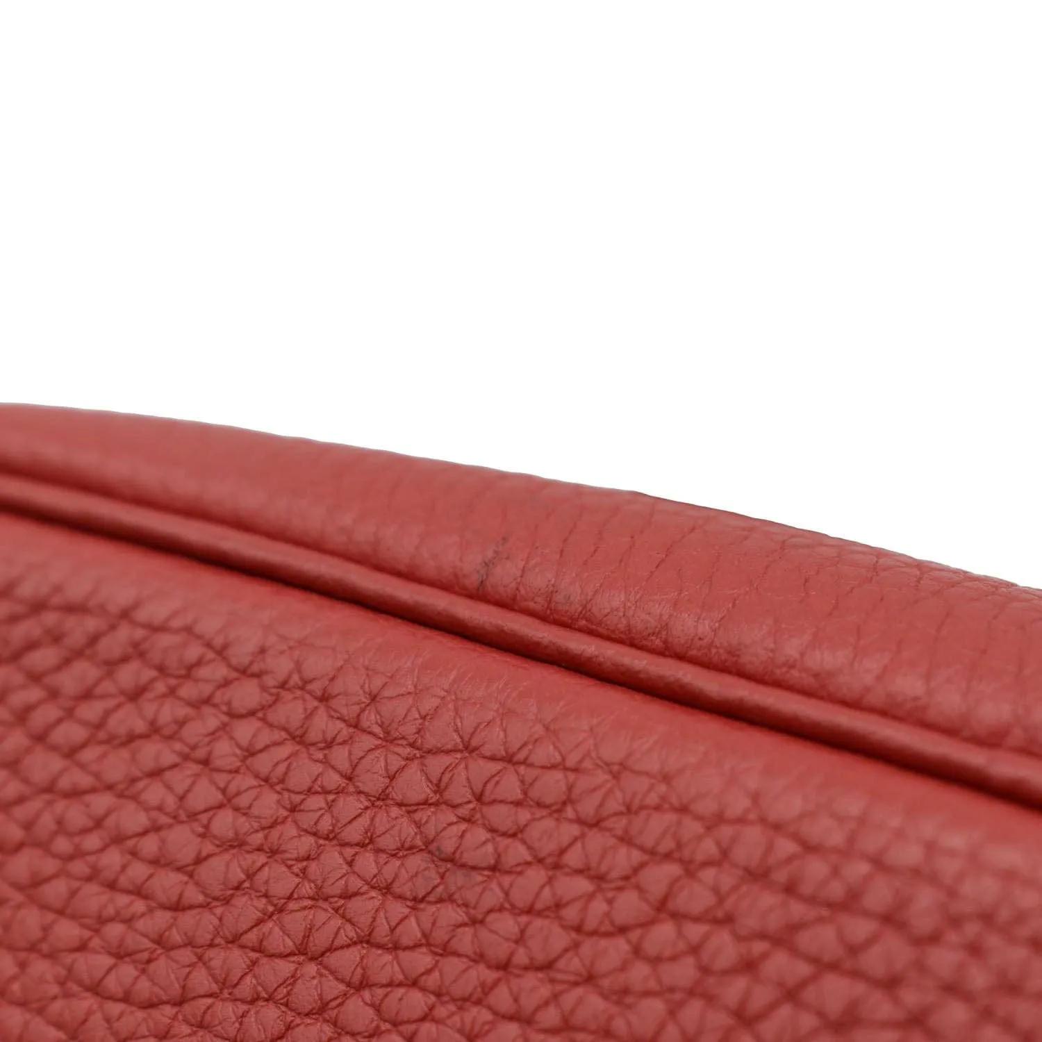 HERMES Picotin Lock 22 Taurillon Clemence Leather Hobo Bag Red