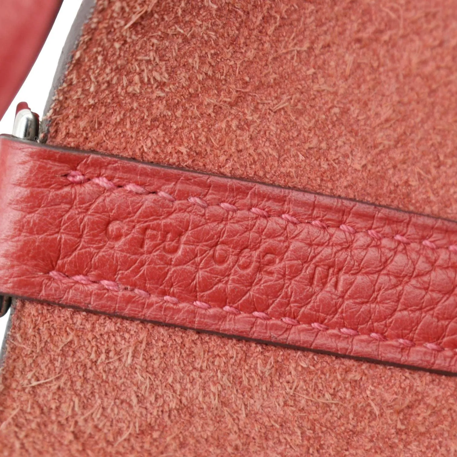 HERMES Picotin Lock 22 Taurillon Clemence Leather Hobo Bag Red