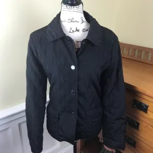 Hilary Radley New York Black Quilted Coat