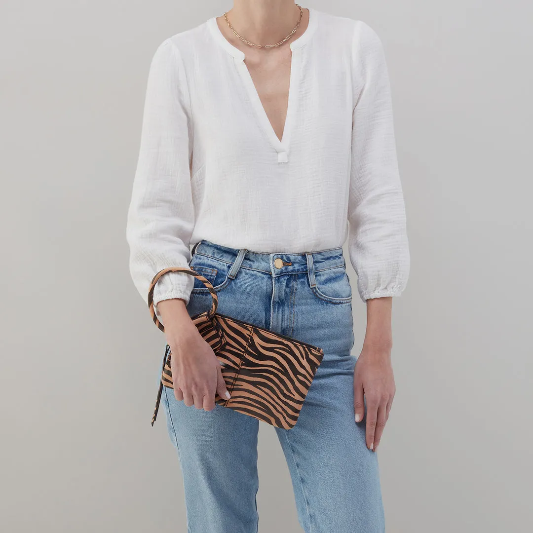 Hobo Sable Wristlet - Zebra Stripes