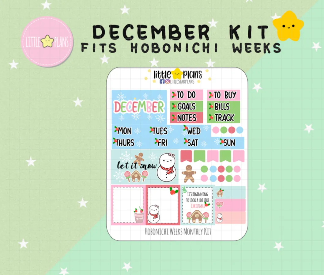 Hobonichi Weeks Kit - December Monthly Kit