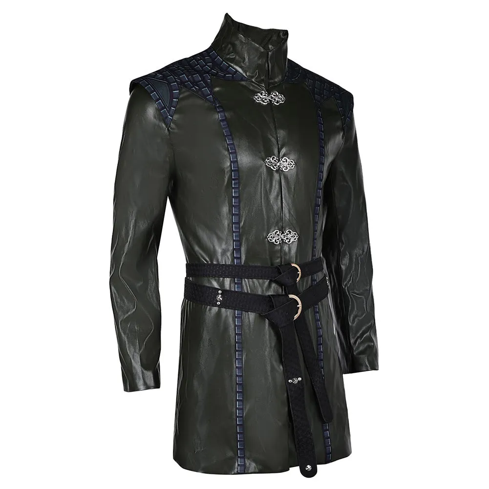 House of the Dragon 2 Prince Aemond Targaryen Dark Green Uniform Cosplay Costume Outfits
