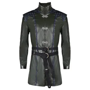 House of the Dragon 2 Prince Aemond Targaryen Dark Green Uniform Cosplay Costume Outfits