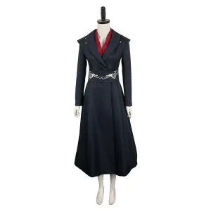 House of the Dragon Princess Rhaenys Targaryen Black Coat Cosplay Costume Outfits