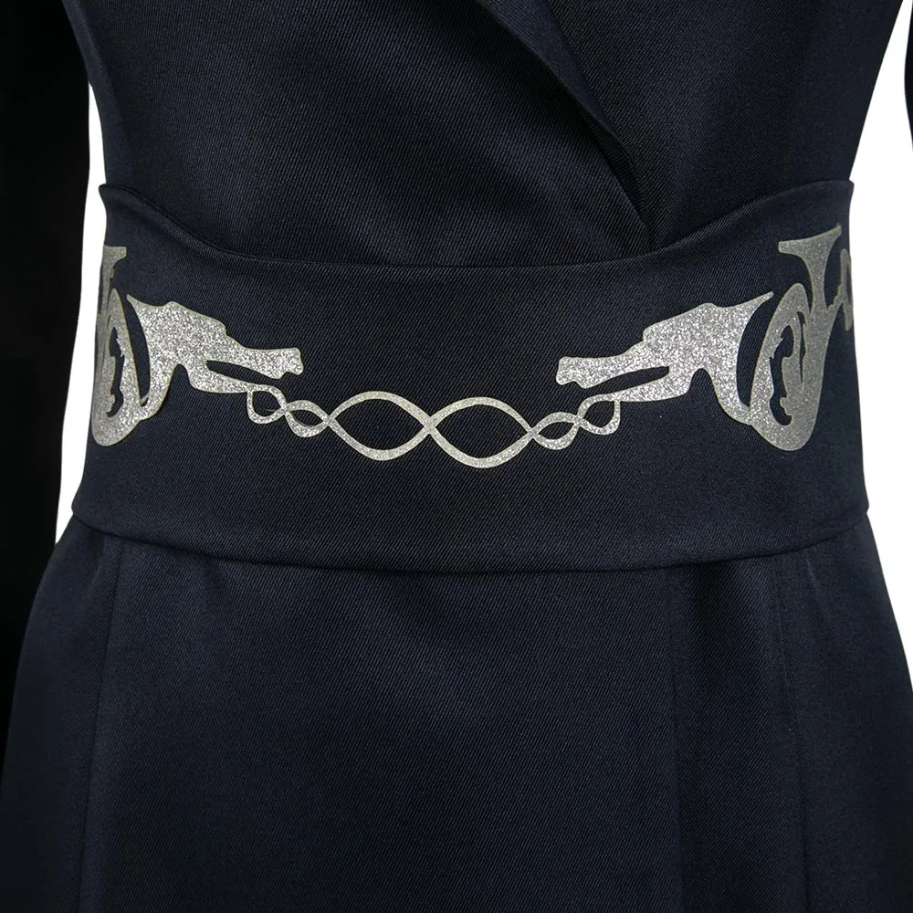 House of the Dragon Princess Rhaenys Targaryen Black Coat Cosplay Costume Outfits