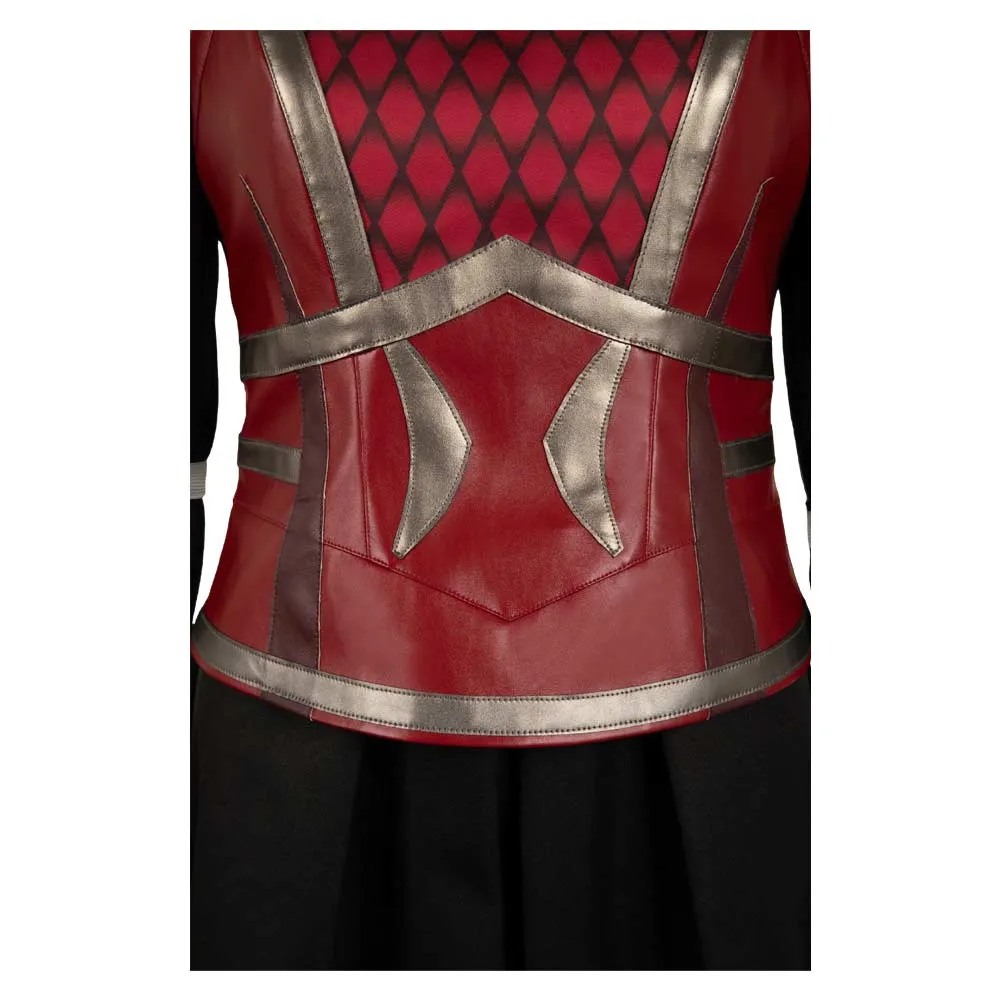 House of the Dragon Rhaenyra Targaryen Red Leather Armor Set Cosplay Costume Outfits