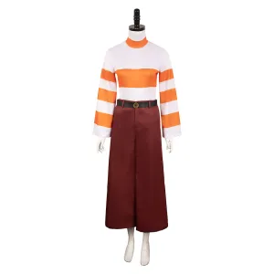 Inside Out 2 2024 Anxiety Orange Striped Suit Movie Character Cosplay Costume Outfits Halloween Carnival Suit